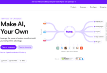 Tune AI:企业级自然语言大模型资源调用平台,与主流大模型在线聊天或者微调/部署-首席AI分享圈