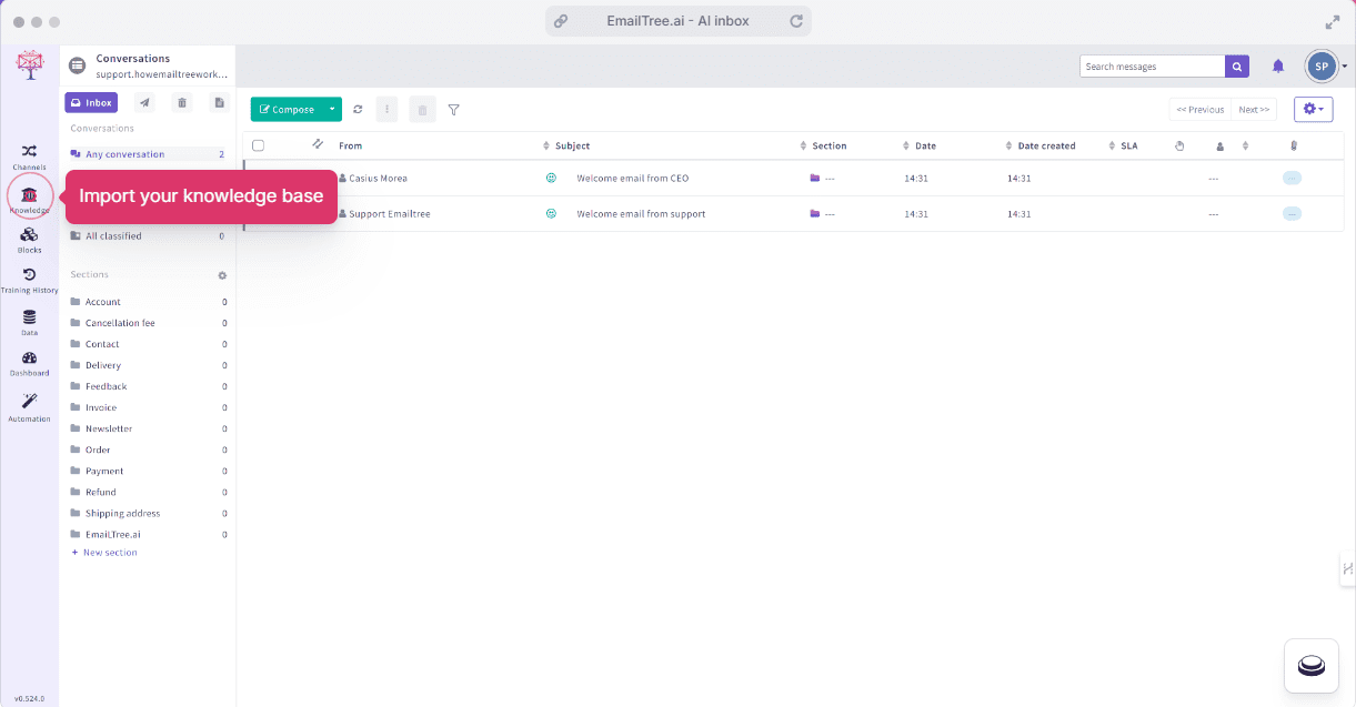EmailTree.ai ：AI自动化管理收件箱，自动化电子邮件回复-1