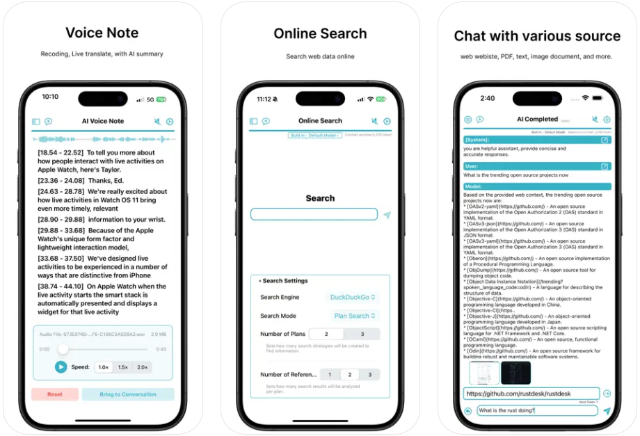 On-Device AI：iPhone本地运行的AI语音转录与聊天工具-1