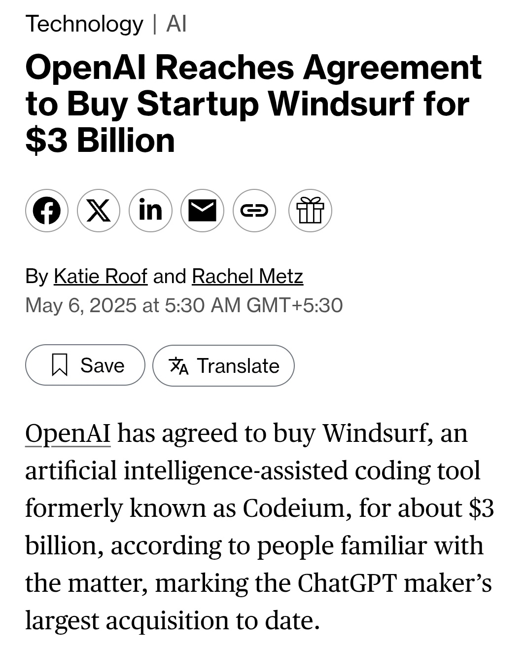 OpenAI 天价收购 Windsurf：AI 编码赛道的战略落子与市场震荡-1